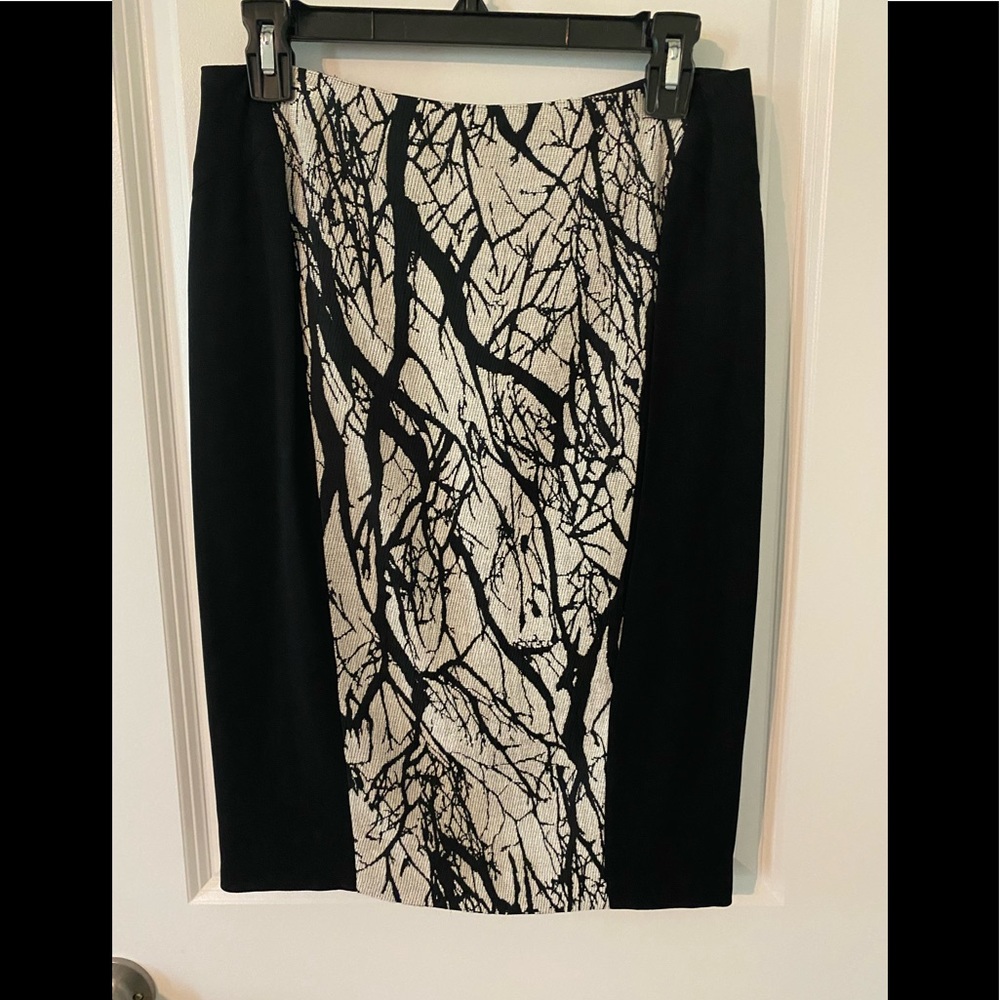 Skirt and blouse set black and white